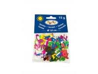 Konfety lesklá písmen pr.1cm 15g 66810